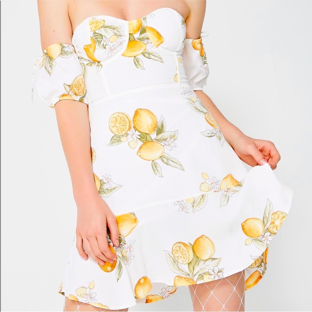 For Love and Lemons Limonada Off the Shoulder Dress